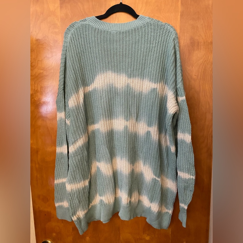 Multicolor Thread Cable Knit Sweater - image 2